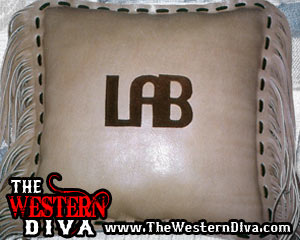 The Western Diva Custom Leather Pillow 2
