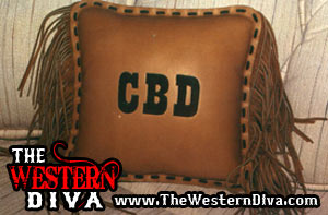 The Western Diva Custom Leather Pillow